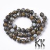Assembled Semi-Synthetic Regalite with Natural Larderite - Round Beads - Ø 8 mm, Hole: 1 mm