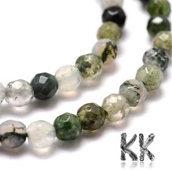 Natural Moss Agate - Round Beads - Ø 4 mm, Hole: 1 mm