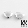 Metal separating bead - heart - 6.5 x 8 - 8.5 x 3 mm