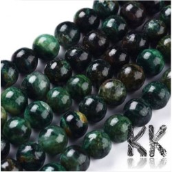 Natural Green Mica - Round Beads - Ø 8 m, Hole: 0.8 mm