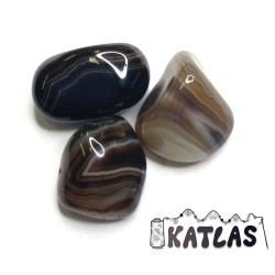 Natural Black Agate - Dyed Undrilled Stone - 13-31 x 14-25 mm