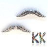 Zinc alloy bead - angel wings - 32 x 6 x 2.5 mm