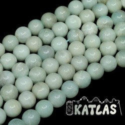Natural China Quartz - Imitation Amazonite - Round Beads - Ø 8 mm, Hole: 1 mm