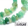Natural green onyx – 5–8mm – Tumbled chips – Hole: 1mm – Quantity: 1 gram