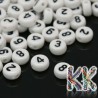Beads with numbers made of acrylic material with a diameter of 7 mm, a height of 4 mm and a hole for a thread with a diameter of 1.2 mm.
THE PRICE IS FOR 1 PCS.