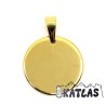 304 Stainless Steel Pendant - Plated Flat Round - Ø 25 x 1.5 mm - 2nd GRADE
