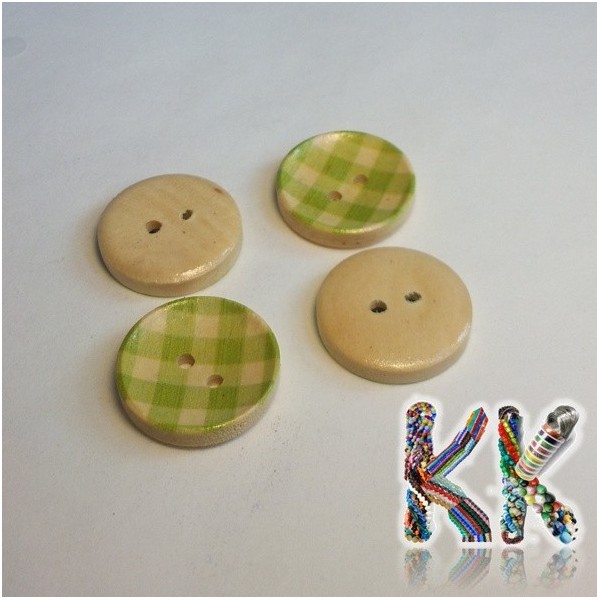 Wooden knob - with stripes - ∅ 20 x 4 mm