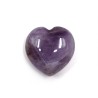 Natural Amethyst - UNDRILLED heart - 25 x 25.3 x 11.5 mm