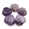 Natural Amethyst - UNDRILLED heart - 25 x 25.3 x 11.5 mm