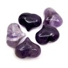 Natural Amethyst - UNDRILLED heart - 20 x 25 x 11-13 mm