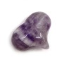Natural Amethyst - UNDRILLED heart - 20 x 25 x 11-13 mm