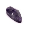 Mineral Half Drilled Cabochon - Amethyst - Faceted Teardrop - Hole: 1.5 mm