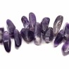 Natural Amethyst Beads - Nugget - 17-8 x 8-25 x 5-18 mm, Hole: 0.8 mm