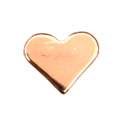Brass Spacer Beads Real Rose Gold Plated - Heart -  6 x 7 x 3 mm, Hole: 1.2 mm  - Lead & Cadmium & Nickel Free