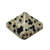 Minerální kabošon - přírodní dalmatinský jaspis - 20 x 20 x 12-13 mm - pyramida