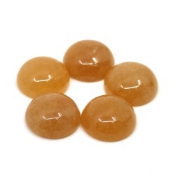 Minerální kabošon - červený aventurín - 8 x 3,5-4,5 mm - polokoule