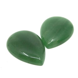 Mineral Cabochon - Green Aventurine - 33.5 x 24 x 6.5-7 mm - Teardrop