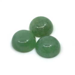 Minerální kabošon - zelený aventurín - 8 x 4 mm - polokoule