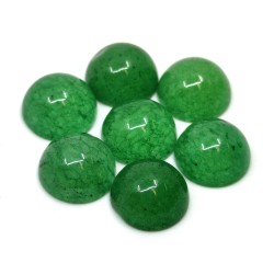 Minerální kabošon - zelený aventurín - 6 x 3-4 mm - dobarvená polokoule