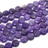 Tumbled beads made of a natural mineral amethyst in a faceted flat round shape, with a size of 4 x 2.5 mm and with a 0.6 mm hole for a thread. Beads and absolutelly natural without any dye.
Country of origin: Brazil, Uruguay
THE PRICE IS FOR 1 PCS.