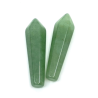 Natural Green Aventurine Stone - UNDRILLED Tumbled Pointed Prism - 30-32 x 9 x 8 mm