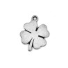 304 Stainless Steel Pendant - Four-Leaf Clover - 14.5 x 11.5 x 0.8 mm, Hole: 1.5 mm