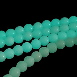Imitace jadeitu - ve tmě svítící fluorescenční kuličky - Ø 4 mm