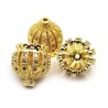 Brass Spacer Beads with Zircons - Crown - 14 x 13.5 mm, Hole: 1 mm