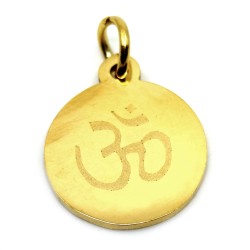 201 Stainless Steel Pendant - Ohm Symbol - Plated - 14.5 x 12 x 1 mm