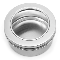 Round Aluminum Screw Box - Ø 8.3 x 3.8 cm - Capacity 100 ml