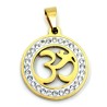201 Stainless Steel Pendant - Om Symbol - Plated - 23 x 20 x 2-3 mm