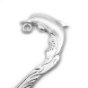 Zinc Alloy Bookmark - with Dolphin - 124 x 28 x 3 mm, Hole: 2 mm