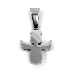 304 Stainless Steel Pendant - Angel - 16.5 x 13 x 3.5 mm, Hole: 3 x 7 mm