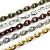 Iron chain with crossed eyelets, which are 3 mm long, 2 mm wide and the thickness of the metal is 0.5 mm. The iron core of the chain is modified on the surface to the appropriate color reflection.
THE PRICE IS FOR 1 PC (10 meters).