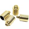 Plastic Cord End with UV plating - Cylinder with Indentationd - 14 x 8 mm - inner Ø 6 mm