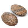 Minerální kabošon - přírodní hnědý mramor - tzv. obrázkový jaspis - 35 x 25 x 7,5 mm - broušený ovál