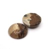 Minerální kabošon - přírodní hnědý mramor - tzv. obrázkový jaspis - 12 x 5 mm - polokoule