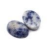Mineral Cabochon - Natural Quartz with Sodalite - 18 x 13 x 5 mm - Oval