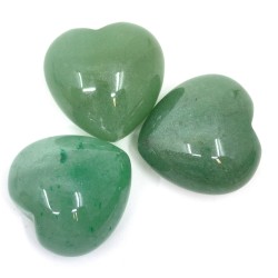 Natural Green Aventurine Stone - UNDRILLED Heart - 20 x 20 x 13-13.5 mm
