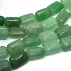 Natural Green Aventurine - Rectangle Beads - 8 x 5.6-6 x 2.5-4 mm, Hole: 1 mm