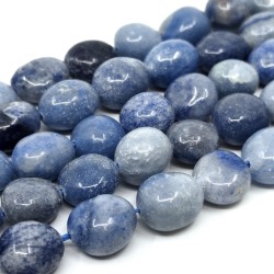 Natural Quartz with Sodalite - Nugget Beads - 8-12 x 7-10 x 5.5-8 mm, Hole: 0.5 mm