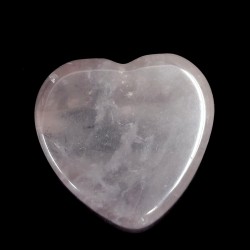 Natural Rose Quartz - Large Hole Heart - 13-14 x 13-14 x 9-10 mm, Hole: 5.5 mm