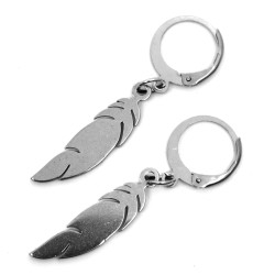 304 Stainless Steel Earrings with Leverback Clasp - Length approx. 40 mm