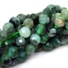 Natural Emerald - Round Faceted Beads - Ø 3 mm, Hole: 0.6 mm