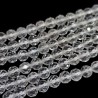 Natural Topaz - Round Faceted Beads - Ø 4 mm, Hole: 0.5 mm
