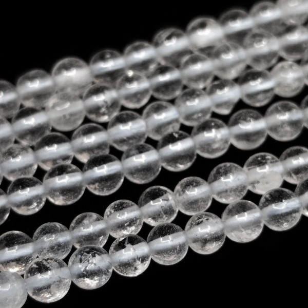 Natural Topaz - Round Beads - Ø 4-4.5 mm, Hole: 0.5 mm