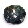 Přírodní mechový achát - nevrtaný surový kámen - 22-25 x 7,5-10,3 mm
