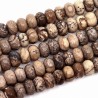 Natural Brown Marble - So-called Picture Jasper - Rondelle Beads - 6 x 4 mm, Hole: 1 mm