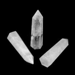 Natural Crystal Stone - UNDRILLED Tumbled Pointed Prism - 32 x 9 x 8 mm