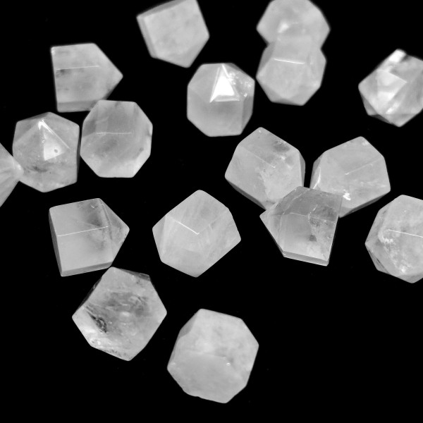 Natural Crystal Stone - UNDRILLED Tumbled Pointed Prism - 7.5-8 x 7 x 8 mm